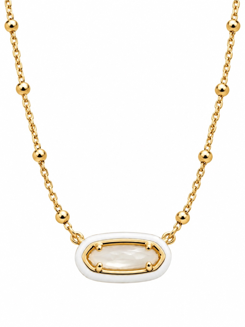Kendra Scott Emma Frame Pendant Necklace - White